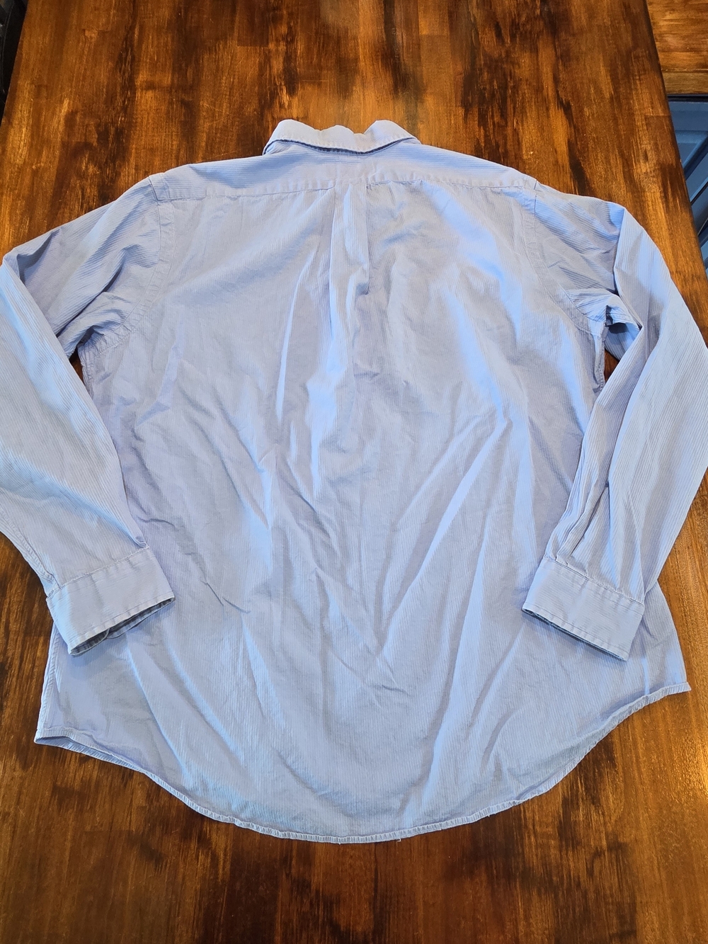 Ralph Lauren 100% Cotton Button Down XL Blue Oxford Custom Fit Long Sleeve Shirt - Picture 7 of 9